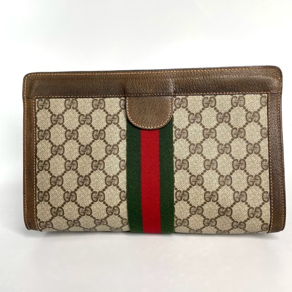Gucci Sherry Line Monogram Clutch - Picture 1 of 16